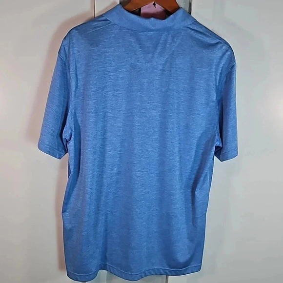 Haggar Men's Light Blue Polo Shirt Size L - Collared Short Sleeve - Picture 6 of 7